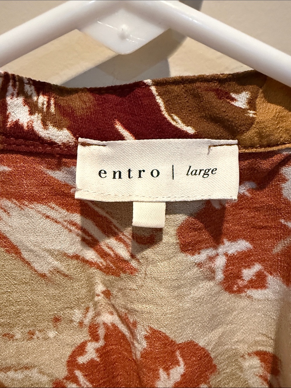 entro Floral Blouse in Rust, Mustard & Cream (worn once!) - Picture 3 of 7